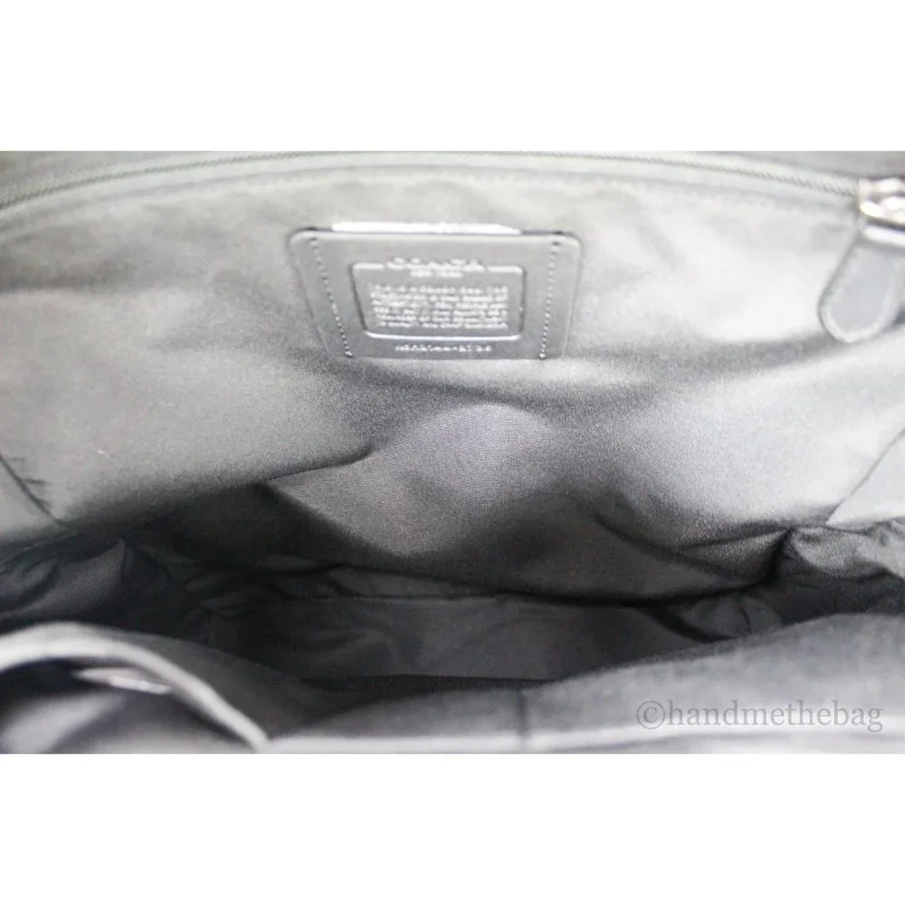 NEW Coach Men's West Large Backpack Charcoal Black Signature Coated Canvas NWT - Picture 8 of 9